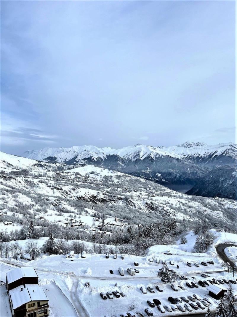 Location au ski Studio 4 personnes (03) - Résidence Vanguard Soyouz - Le Corbier - Extérieur hiver