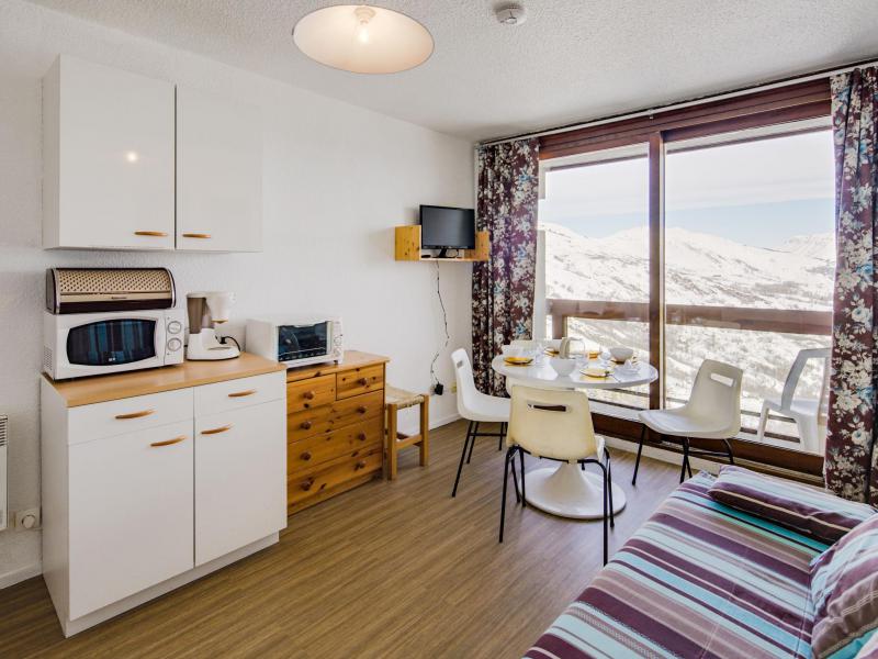 Ski verhuur Appartement 1 kamers 4 personen (5) - Soyouz Vanguard - Le Corbier - Woonkamer