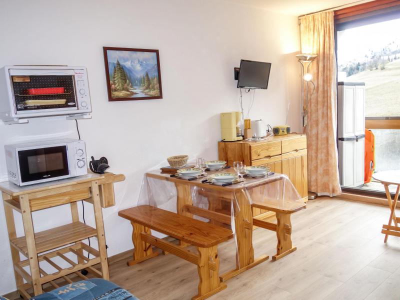 Ski verhuur Appartement 1 kamers 4 personen (63) - Soyouz Vanguard - Le Corbier - Woonkamer