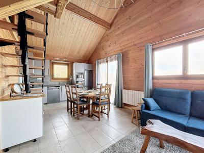 Location au ski Chalet 4 pièces mezzanine 6 personnes - Le P'tit Chalet - Le Corbier - Séjour