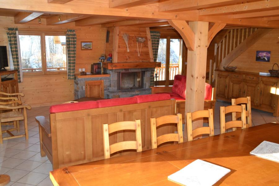 Ski verhuur Chalet 7 kamers 14 personen - Chalet Berceau des Pistes - Le Grand Bornand - Woonkamer