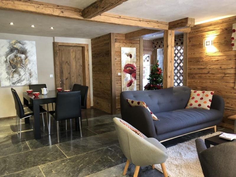 Rent in ski resort 4 room apartment cabin 6 people - Chalet Coeur de neige - Le Grand Bornand - Living room