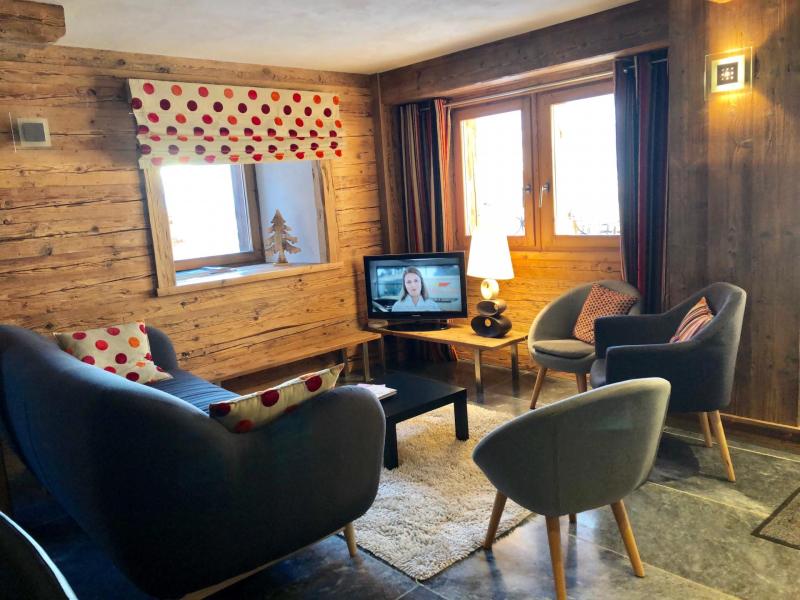 Skiverleih 4-Zimmer-Holzhütte für 6 Personen - Chalet Coeur de neige - Le Grand Bornand - Wohnzimmer