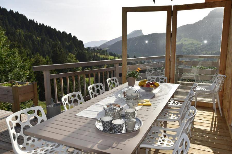 Skiverleih Triplex-Chalet 6 zimmer 11 Personnen - Chalet d'Anne - Le Grand Bornand - Terrasse