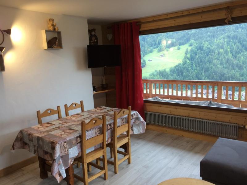 Skiverleih 2-Zimmer-Holzhütte für 4 Personen - Chalet Etche Ona - Le Grand Bornand - Wohnzimmer