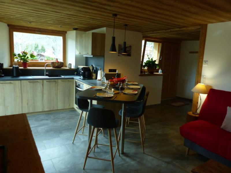 Skiverleih 2-Zimmer-Appartment für 6 Personen - Chalet Gîte la Matte - Le Grand Bornand - Wohnzimmer