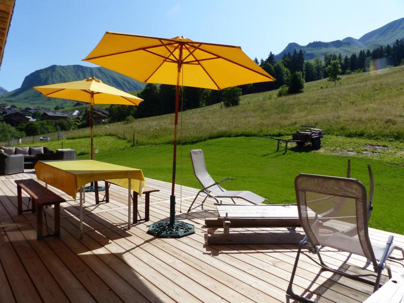 Skiverleih 4 Zimmer Maisonettewohnung für 10 Personen (2) - Chalet Gîte la Matte - Le Grand Bornand - Terrasse