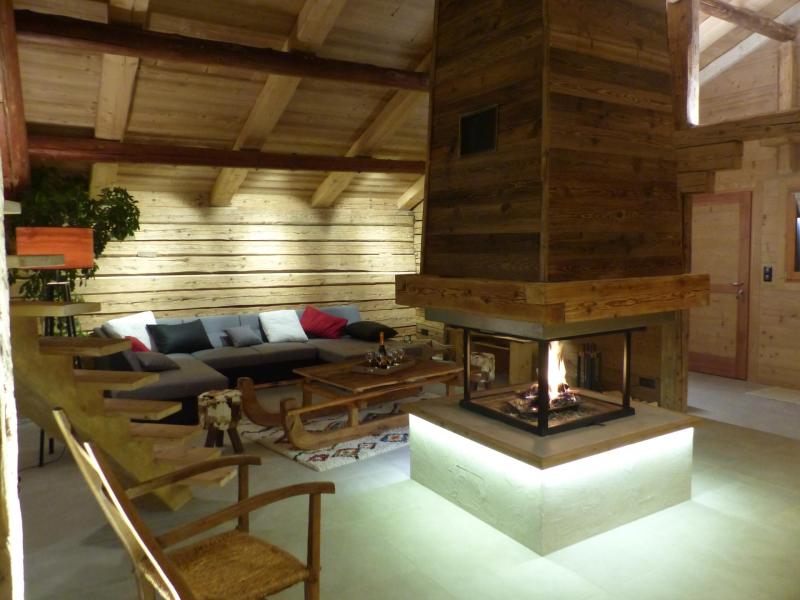 Skiverleih 4 Zimmer Maisonettewohnung für 10 Personen (2) - Chalet Gîte la Matte - Le Grand Bornand - Wohnzimmer