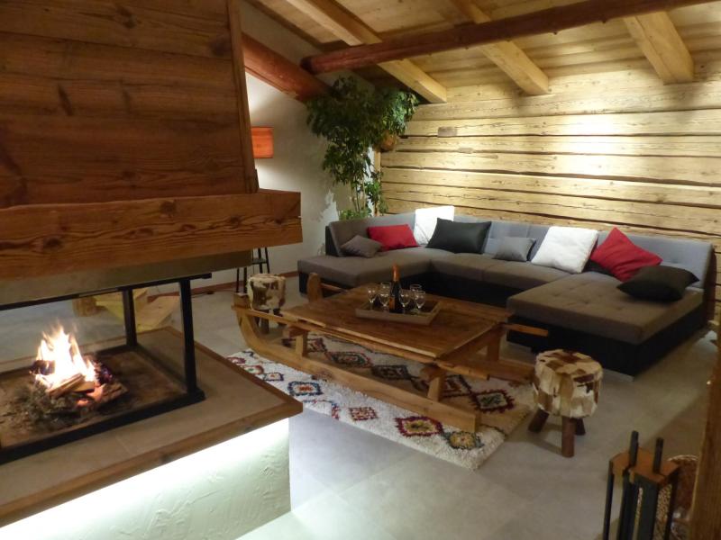 Skiverleih 4 Zimmer Maisonettewohnung für 10 Personen (2) - Chalet Gîte la Matte - Le Grand Bornand - Wohnzimmer