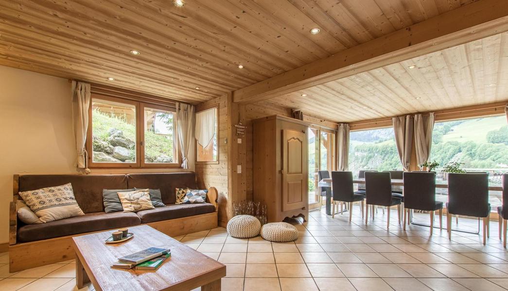 Skiverleih Duplex Wohnung 7 Zimmer 14 Personnen - Chalet le Marjency - Le Grand Bornand - Wohnzimmer