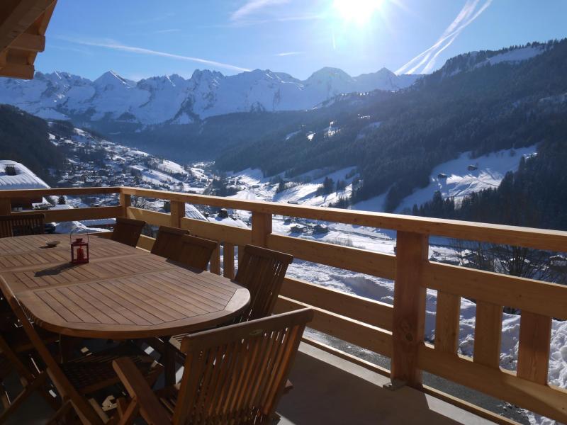 Ski verhuur Chalet 5 kamers 10 personen (001) - Chalet Panorama - Le Grand Bornand - Balkon