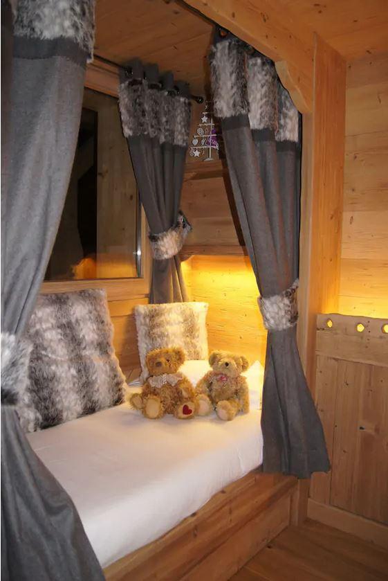 Rent in ski resort 2 room apartment sleeping corner 4 people - Chalet Perriades - Le Grand Bornand - Single bed