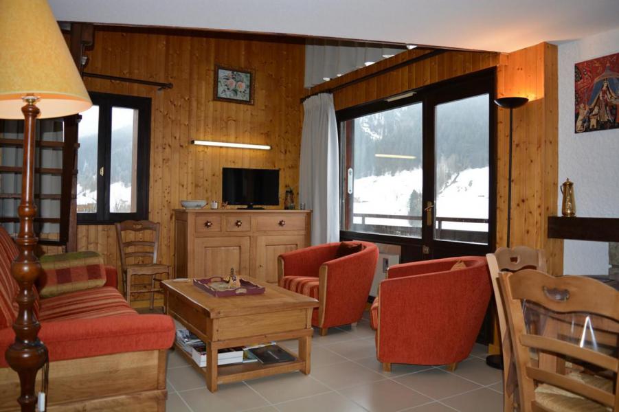 Ski verhuur Appartement 5 kamers 8 personen (1G) - La Résidence le Merisier - Le Grand Bornand - Woonkamer