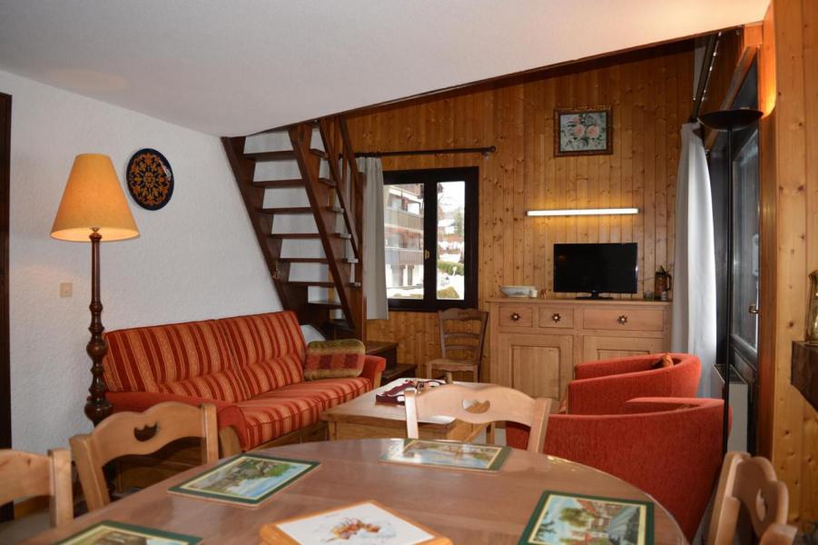 Ski verhuur Appartement 5 kamers 8 personen (1G) - La Résidence le Merisier - Le Grand Bornand - Woonkamer