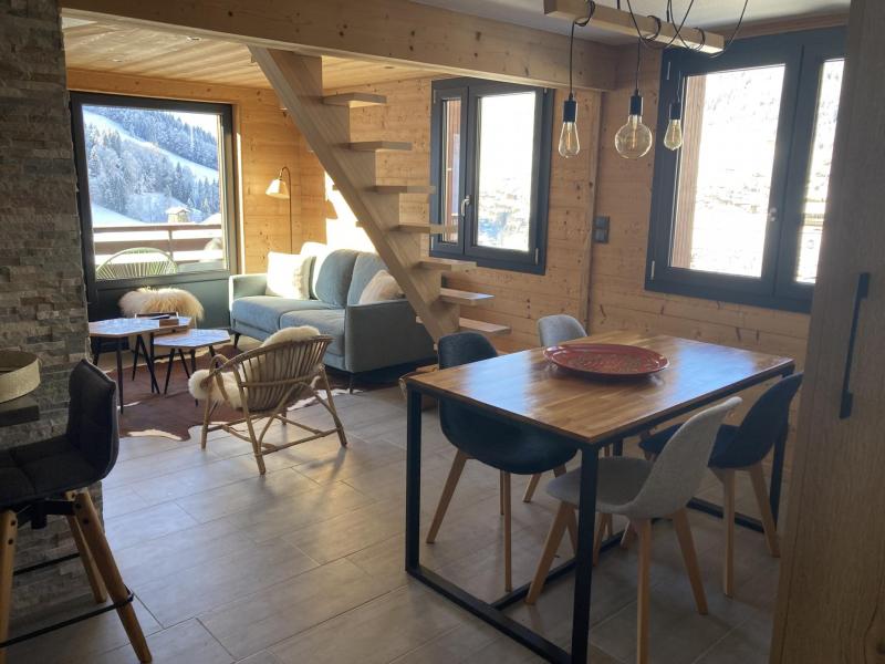 Rent in ski resort 2 room mezzanine apartment 4 people - Résidence Génévriers - Le Grand Bornand - Living room