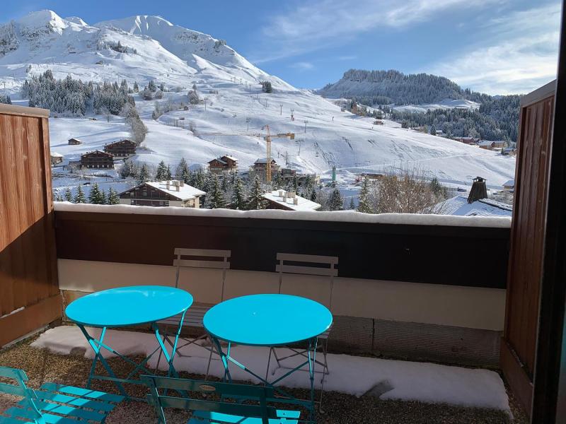 Ski verhuur Studio bergnis 4 personen - Résidence Kodiac - Le Grand Bornand - Balkon