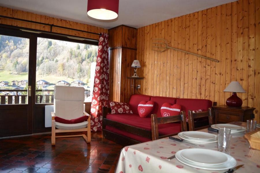 Skiverleih Studio Schlafnische 4 Personen (B-2O) - Résidence l'Orée des Pistes - Le Grand Bornand - Wohnzimmer