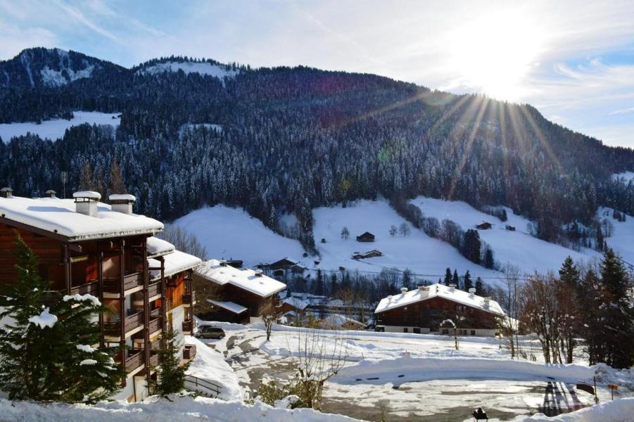 Location au ski Studio coin montagne 4 personnes (13) - Résidence le Millepertuis B - Le Grand Bornand - Balcon