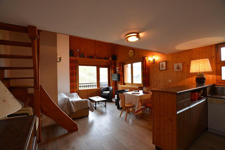 Ski verhuur Appartement 3 kamers 6 personen (1A) - Résidence le Planay - Le Grand Bornand - Woonkamer