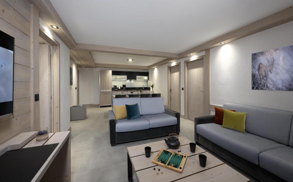 Rent in ski resort 4 room apartment 8 people (Prestige) - Résidence le Roc des Tours - Le Grand Bornand - Living room
