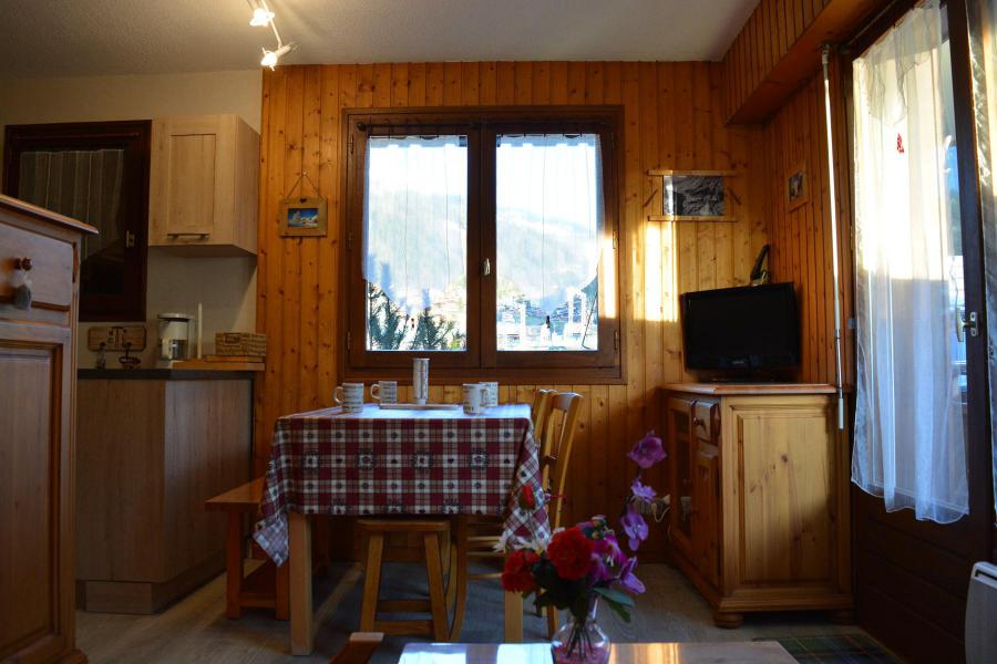 Ski verhuur Studio cabine 4 personen (D0) - Résidence le Sherpa - Le Grand Bornand - Woonkamer