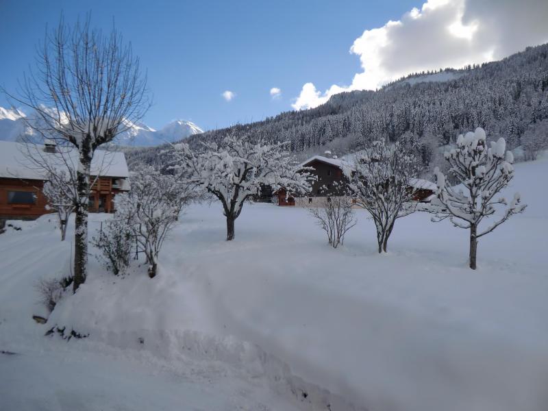 Wakacje w górach Apartament 2 pokojowy 5 osób (873) - Résidence le Vieux Noyer - Le Grand Bornand - Zima na zewnątrz