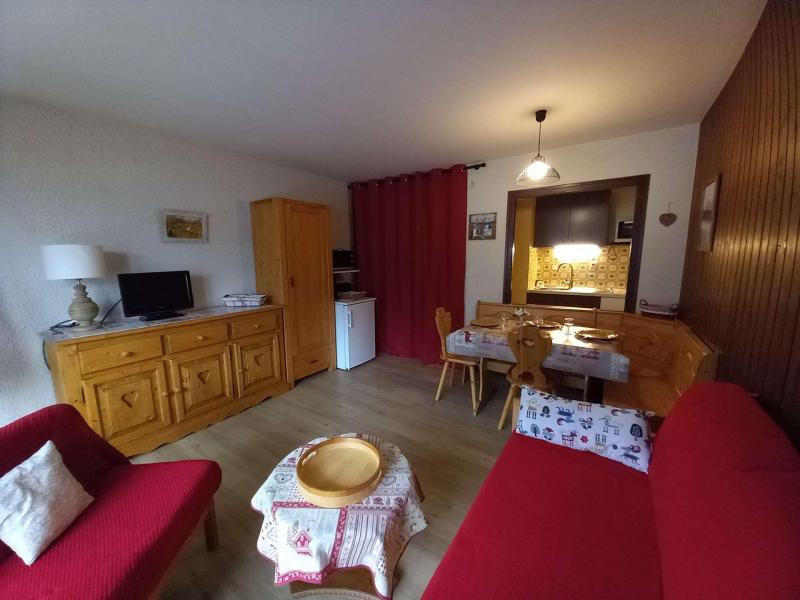 Ski verhuur Studio bergnis 4 personen (0S) - Résidence les Arces - Le Grand Bornand - Woonkamer