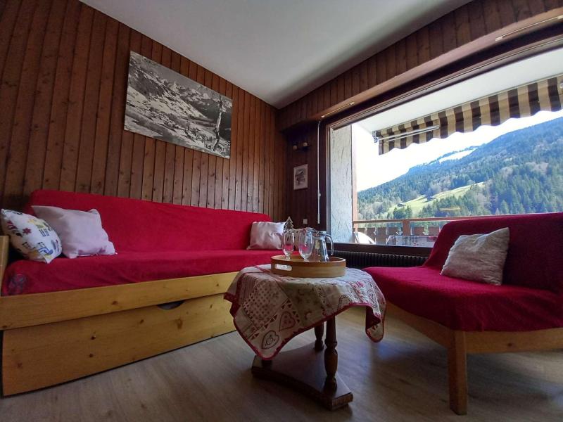 Ski verhuur Studio bergnis 4 personen (0S) - Résidence les Arces - Le Grand Bornand - Woonkamer