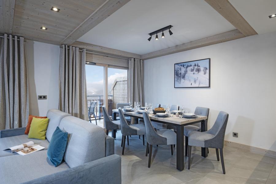 Ski verhuur Appartement duplex 4 kamers 8 personen - Résidence les Chalets de Joy - Le Grand Bornand - Eetkamer