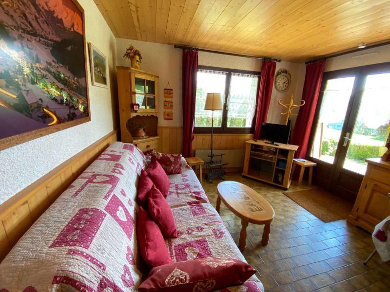 Ski verhuur Studio bergnis 4 personen (450-03) - Résidence les Flocons - Le Grand Bornand - Woonkamer