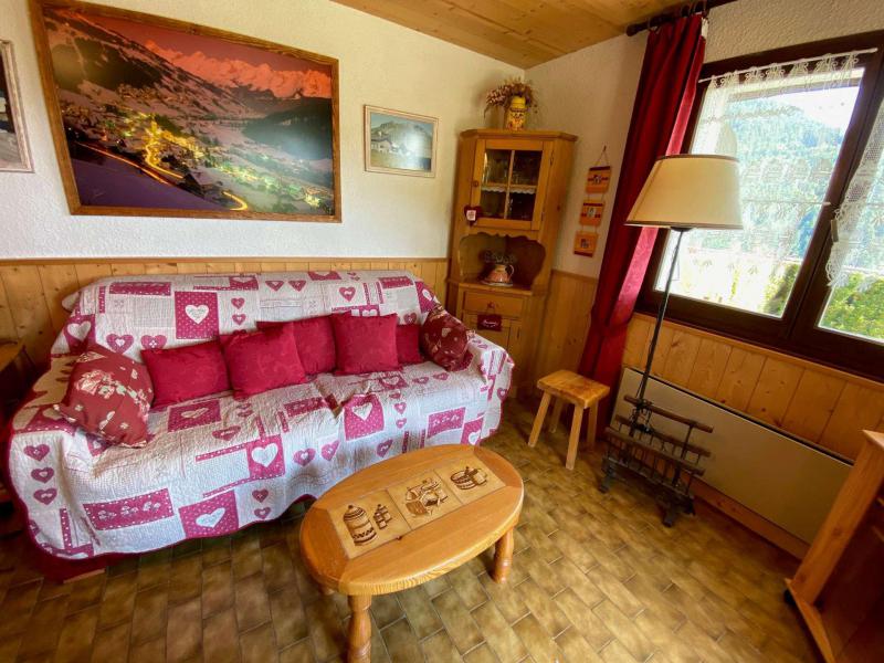 Skiverleih Studio Schlafnische 4 Personen (450-03) - Résidence les Flocons - Le Grand Bornand - Wohnzimmer