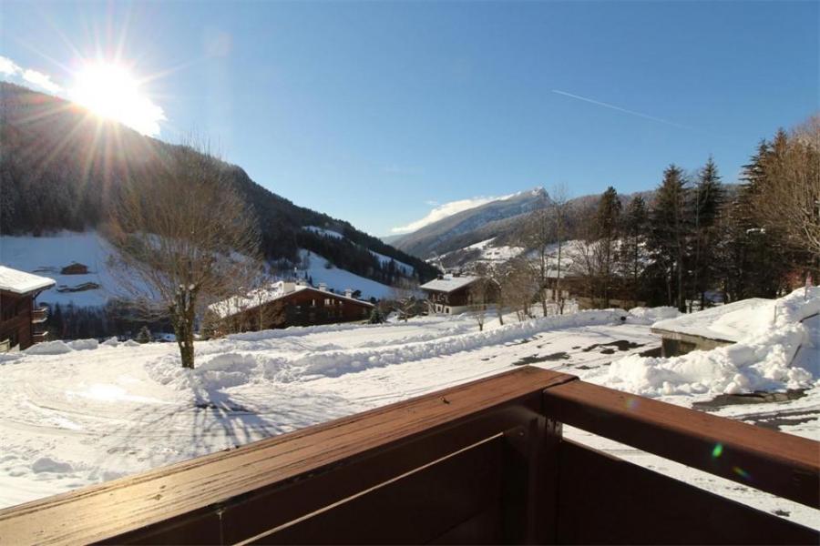 Location au ski Studio cabine 4 personnes (0A) - Résidence les Mélèzes - Le Grand Bornand - Balcon