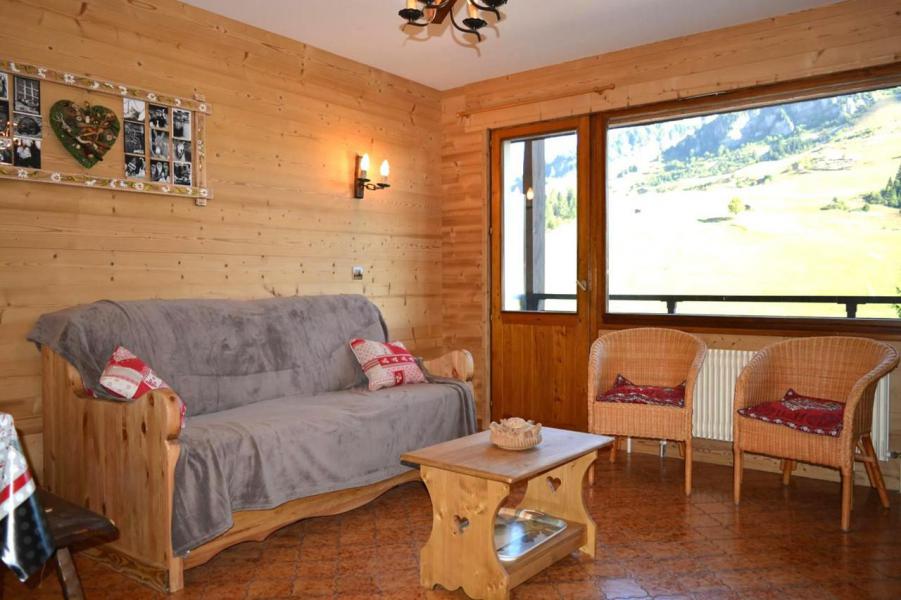 Ski verhuur Appartement 2 kamers 6 personen (1B) - Résidence les Roches Fleuries 2 - Le Grand Bornand - Woonkamer