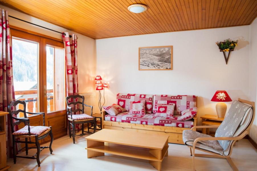 Ski verhuur Appartement 5 kamers 8 personen - Résidence les Tilleuls - Le Grand Bornand - Woonkamer