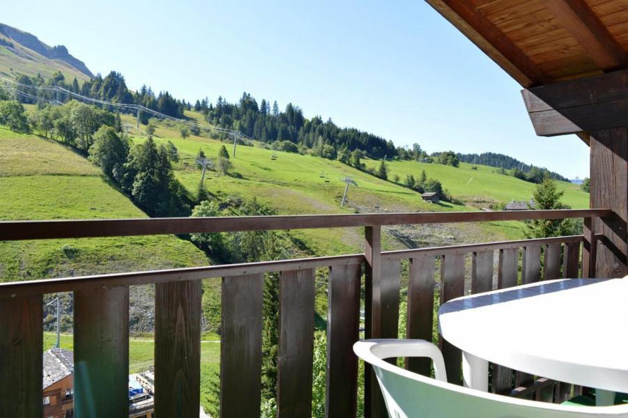 Skiverleih 2-Zimmer-Holzhütte für 6 Personen (003) - Résidence Perralpes - Le Grand Bornand - Balkon