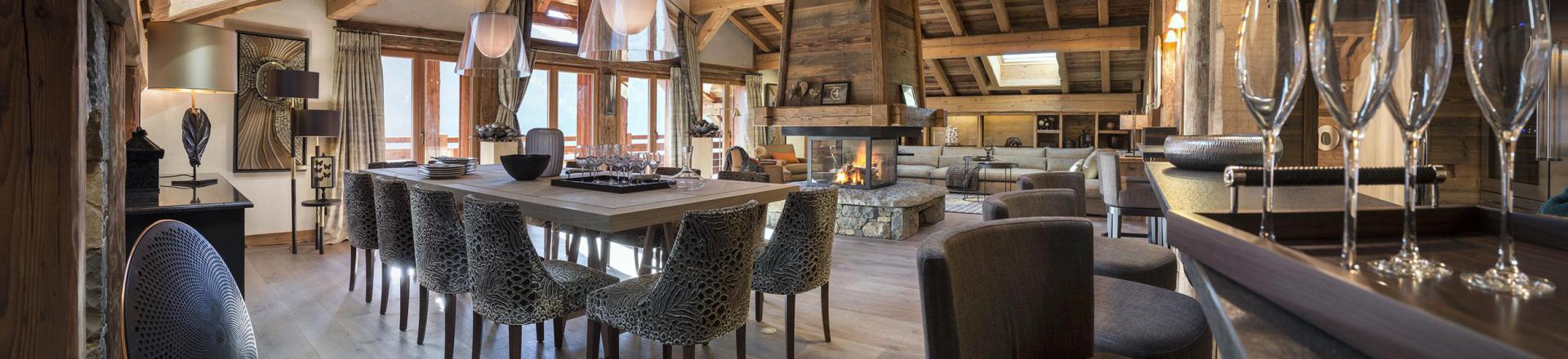 Rent in ski resort 7 room triplex chalet 10 people - Chalet la Ferme de Juliette - Le Grand Bornand - Dining area