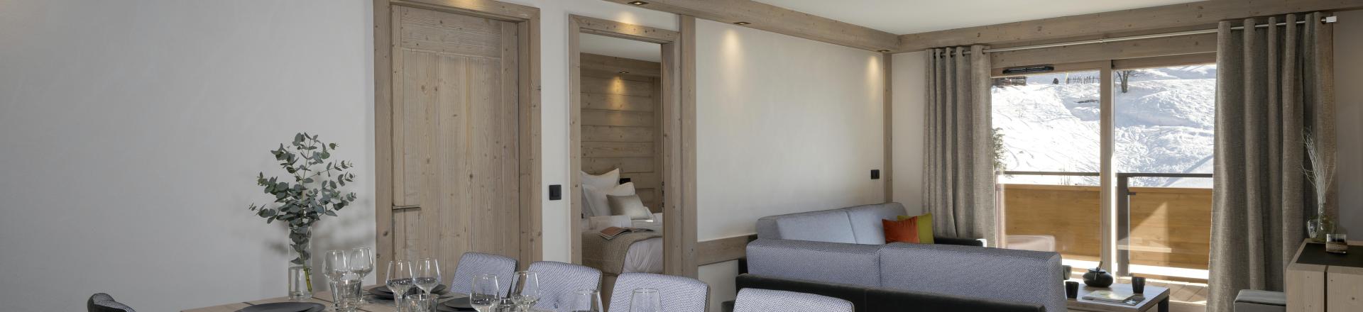 Rent in ski resort 4 room apartment 8 people (Prestige) - Résidence le Roc des Tours - Le Grand Bornand - Dining area