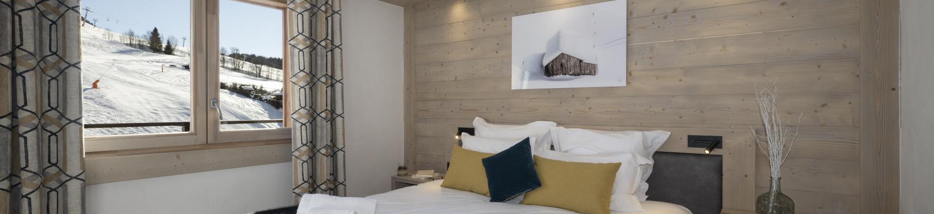 Alquiler al esquí Apartamento 4 piezas para 8 personas (Prestigio) - Résidence le Roc des Tours - Le Grand Bornand - Habitación