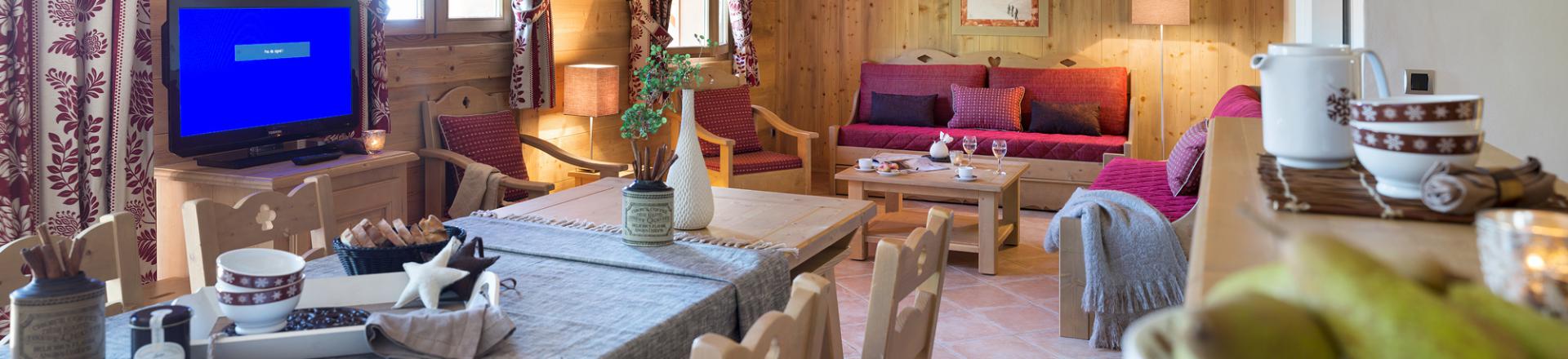 Rent in ski resort Résidence le Village de Lessy - Le Grand Bornand - Living room