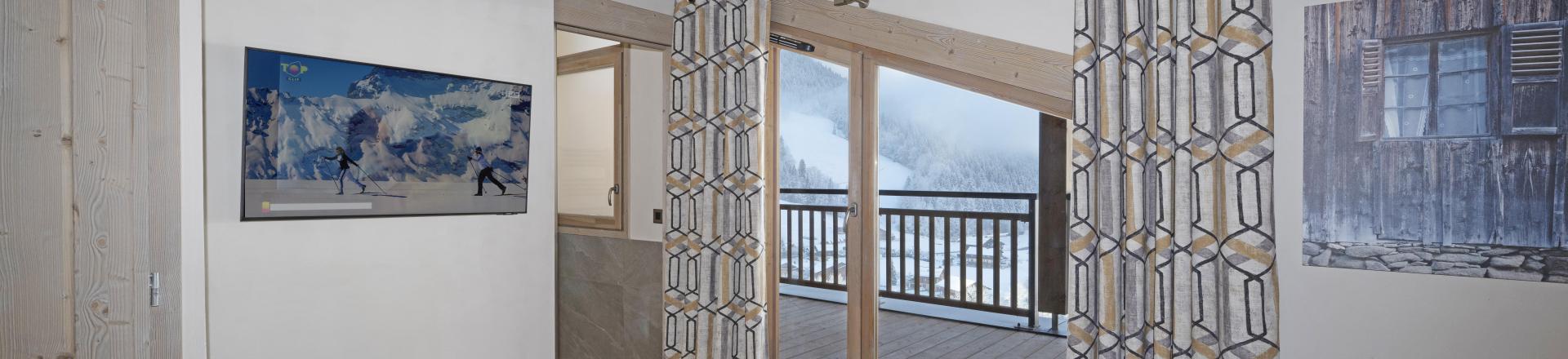 Alquiler al esquí Apartamento dúplex 3 piezas 6 personas - Résidence les Chalets de Joy - Le Grand Bornand - Habitación