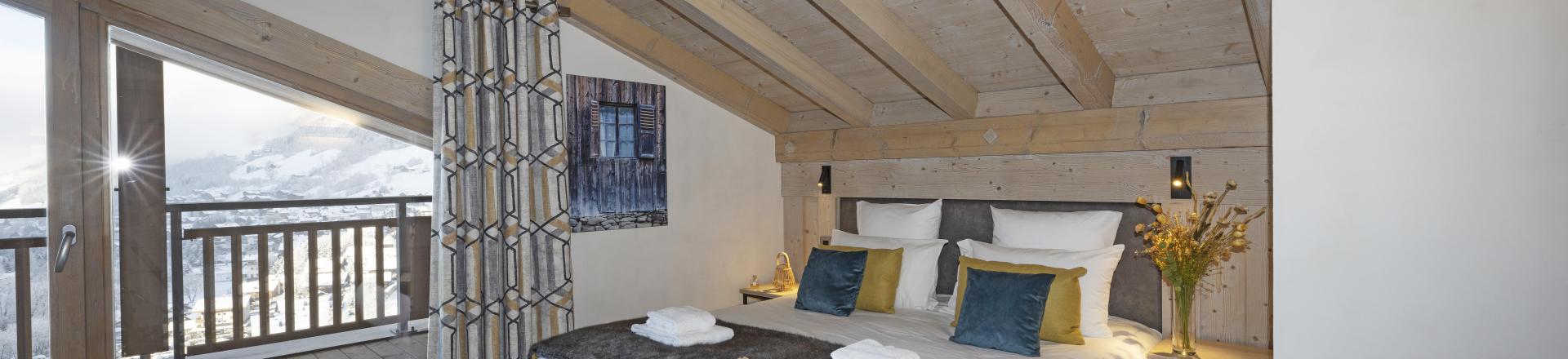 Alquiler al esquí Apartamento dúplex 3 piezas 6 personas - Résidence les Chalets de Joy - Le Grand Bornand - Habitación abuhardillada