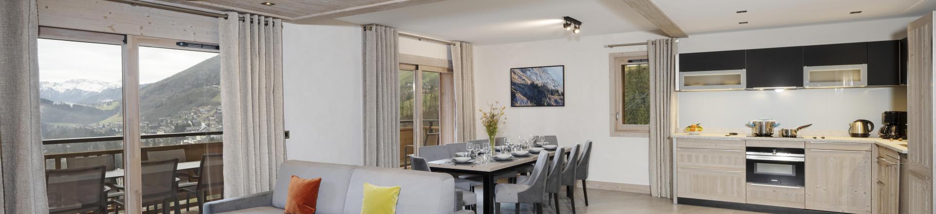Location au ski Appartement 5 pièces 10 personnes - Résidence les Chalets de Joy - Le Grand Bornand - Cuisine