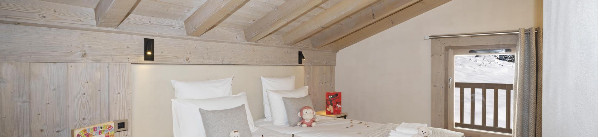 Ski verhuur Appartement duplex 3 kamers 6 personen - Résidence les Chalets de Joy - Le Grand Bornand - Zolderkamer