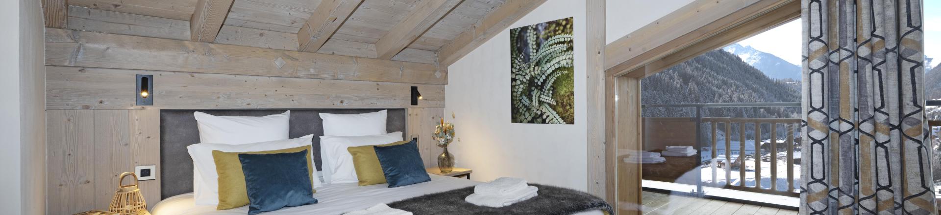 Location au ski Appartement duplex 4 pièces 8 personnes - Résidence les Chalets de Joy - Le Grand Bornand - Chambre mansardée