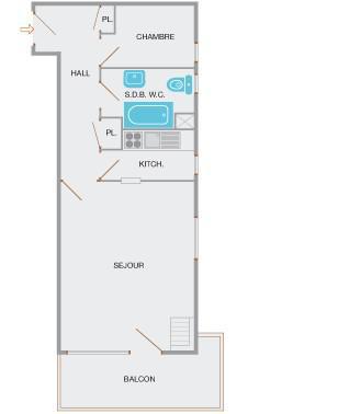 Alquiler al esquí Apartamento cabina para 4 personas (1C) - La Résidence Piste Rouge B - Le Grand Bornand - Plano