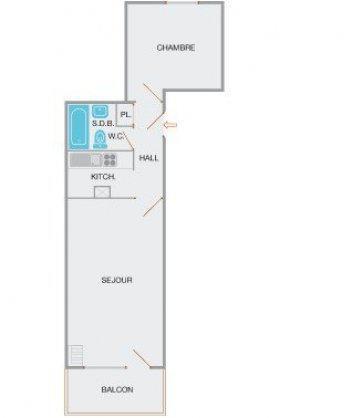 Skiverleih 2-Zimmer-Appartment für 6 Personen (B-3Y) - Résidence l'Orée des Pistes - Le Grand Bornand