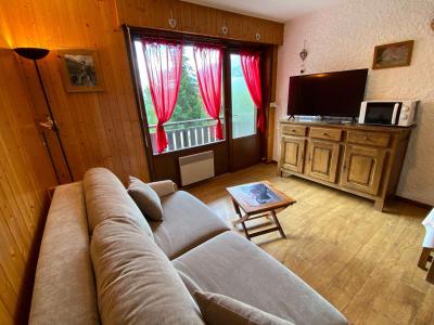 Ski verhuur Studio bergnis 4 personen (02) - Résidence la Clairière - Le Grand Bornand - Woonkamer