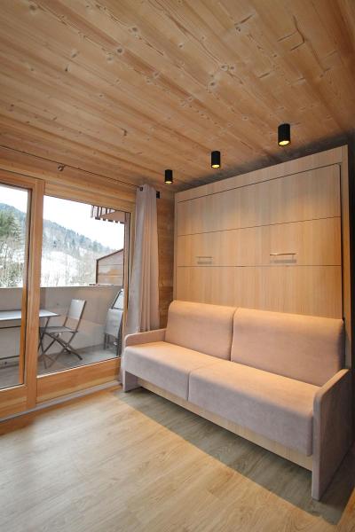 Ski verhuur Studio cabine 2 personen (102) - Résidence la Duche - Le Grand Bornand - Woonkamer