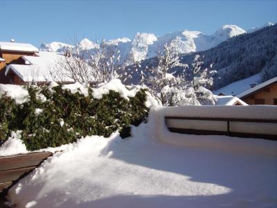 Location au ski Studio cabine 4 personnes (3181) - Résidence le Cornillon - Le Grand Bornand - Extérieur hiver