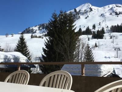 Skiverleih 4-Zimmer-Holzhütte für 9 Personen - Résidence le Grépon - Le Grand Bornand - Terrasse